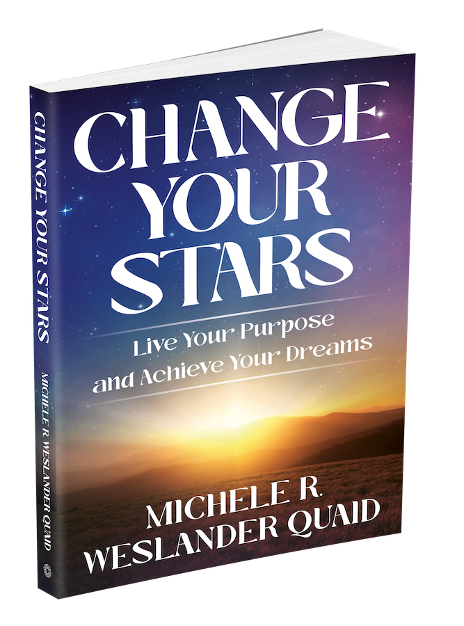Change Your Stars book view of cover and spine